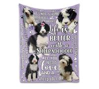 InnoBeta Sheepadoodle Blanket for Men & Women - Soft 50" x 65" Plush Blanket for Christmas, Birthday, or Any Occasion