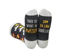 INNObeta Son in Law Gifts for Father's Day, Funny Socks from Dad, Mom on Birthday, This is What an Awesome Son in Law Looks Like