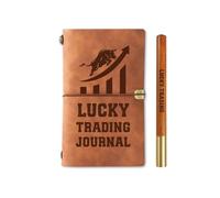 InnoBeta Stock Market Journal for Day Traders & Investors - Trading Notes & Strategies. Faux Leather Lined Planner with 7.8 x 5 Inches Design