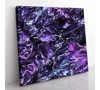 Innocence in Abstract Modern Canvas Wall Art Print Ready to Hang, Framed Picture for Living Room Bedroom Home Office Décor, 35x35 cm (14x14 Inch)