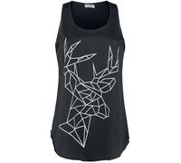 Innocent Geometric Deer Vest Top black XXL