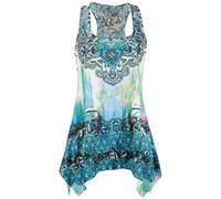 Innocent Heart Celtic Women Top Petrol L, 100% Polyester, mit Spitze Regular