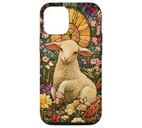 Innocent Lamb with Sun Halo and Butterflies Case for iPhone 12/12 Pro