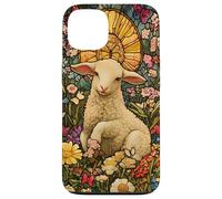 Innocent Lamb with Sun Halo and Butterflies Case for iPhone 13