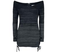 Innocent Thena Top Knitted Jumper black grey 4XL