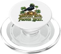 Innocent Until Proven Lucky St Patrick’s Day Raven PopSockets PopGrip for MagSafe