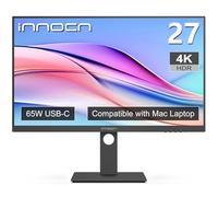 INNOCN 27 Inch 4K Monitor Computer UHD 3840 x 2160 LCD IPS Display, HDR400, USB Type C DP HDMI PC Monitor, 1.07B+ Colors, Built-in Speakers, Pivot/Height Adjustable Stand, Black