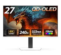 INNOCN - 27" OLED Gaming Monitor 4K UHD 3840 x 2160p 240Hz FreeSync, 0.03ms, HDMI, DP, USB-A, USB-B, USB Type-C 65W, White - GA27W1Q