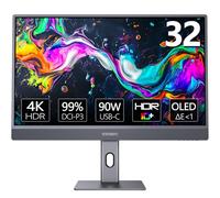INNOCN 32" OLED 4K Monitor for Mac mini MacBook Air/Pro, 3840 x 2160 PC Computer Monitor, USB C, HDR 10, 99% DCI-P3, 99% sRGB, 1M:1, Tilt/Height Adjustable Stand, VESA Mountable