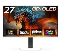 INNOCN OLED Gaming Display 2K QHD 27" 2560 x 1440p 500Hz Compatible with Game Console, VRR, G-SYNC, HDR 500, 0.03ms, FPS/RTS, HDMI 2.1, DP Speaker, Adjustable Swivel Stand