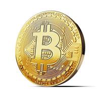 innoGadgets® Bitcoin Medal 24 Carat Real Gold Plated with Protective Case 1 Piece Gold