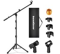 InnoGear Mic Stand Tripod Boom Arm Floor Microphone Stand Height Adjustable
