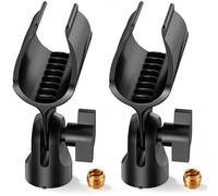 InnoGear Microphone Clip, Adjustable Mic Holder with 3/8" to 5/8" Adapter for HyperX SoloCast, HyperX QuadCast S, Blue Yeti, Shure SM58 and Other Mics