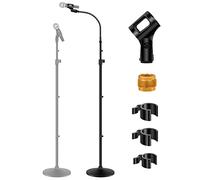 InnoGear Microphone Stand Floor 32" to 70" Gooseneck Mic Stand for Singing | Max Height 70", Stable Base, Flexible Angle, Easy to Transport, Adjustable Gooseneck, Fit Blue Yeti, For Sitting or Standing
