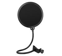 InnoGear MIU006 Microphone Pop Filter, Enhanced Layers Shield with Flexible Gooseneck Clip Stabilizing Arm,black