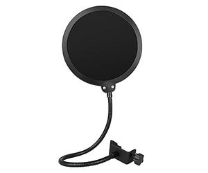 InnoGear MIU006 Microphone Pop Filter, Enhanced Layers Shield with Flexible Gooseneck Clip Stabilizing Arm,black