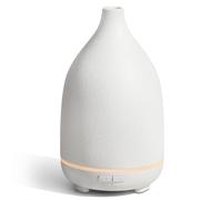 InnoGear Oil Diffuser, 150ML Ceramic Diffuser for Essential Oils Handcrafted Aromatherapy Diffuser Ultrasonic Cool Mist Humidifier with 2 Mist Modes Waterless Auto Off for Room Office, White Base