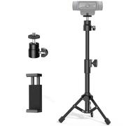 InnoGear Webcam Tripod, Extendable Webcam Stand for Desk Camera Stand Mount with Phone Holder for Webcam C922 C930e C920S C920 C615 C960 C920x BRIO 4K NexiGo N60, Right Light, GoPro with 1/4" Thread