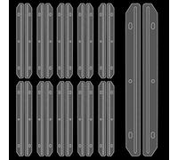 InnoHHustle 40 Pcs 3 Hole Punched Magazine Holders, White Translucent PP, 30x3cm/11.8*1.2inches, Perfect for Binders, Documents, Books