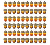 InnoHHustle 60pcs Artificial Acorns, Decorative Acorns for Home Decor, Simulation Small Acorn, Fake Nutty Craft Acorns for Diy Crafting Fall Home Kitchen Decor Thanksgiving Day Christmas Ornaments