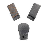 Innokids Car Seat Strap Cover Set for Baby Kids Seat Belt Covers with Crotch Pad Back Anti-Slip Design for Car Seats Pushchair Stroller (Medium (5.9”L), Gray)