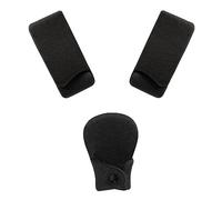Innokids Car Seat Strap Cover Set for Baby Kids Seat Belt Covers with Crotch Pad Back Anti-Slip Design for Car Seats Pushchair Stroller (Medium (5.9”L), Black Grey-1)