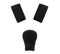 Innokids Car Seat Strap Cover Set for Baby Kids Seat Belt Covers with Crotch Pad Back Anti-Slip Design for Car Seats Pushchair Stroller (Small (4.9”L), Black Grey-1)