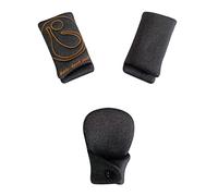 Innokids Car Seat Strap Cover Set for Baby Kids Seat Belt Covers with Crotch Pad Back Anti-Slip Design for Car Seats Pushchair Stroller (Small (4.9”L), Black Grey)