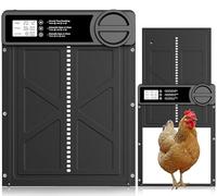 INNOLAND Automatic Chicken Coop Door -Large with Timer/Manual Mode, Automatic Chicken Door | Aluminum Alloy | Anti-Pinch | Large Programmable LCD Screen, Chicken Coop Door with Low Battery Warning