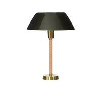 Innolux Senator table lamp Green, stand in leather and brass