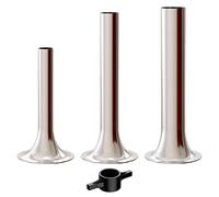 InnoMoon Sausage Stuffer Kit for Kitchenaid Plastic FGA Food Grinder Attachment, for Kitchen Aid Sausage Attachment, 3 Stainless Steel Stuffing Tubes Plus 1 Retainer Ring