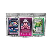 Innooova Glow & Flow Bundle Starshroooms, Glowshroooms & Grooovy Greens Gummies Mind, Gut Health & Healthy Skin Support Wellbeing Vegan Multivitamin Gummies for Adults 3 x 10 Vitamins Trial Packs