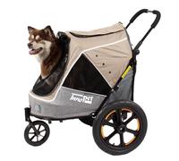 Innopet Sporty Evolution 2-in-1 Dog Stroller and Bike Trailer - 30kg Capacity with Rain Cover - Reflectors & Safety Leashes - Cat Pram and Pet Buggy