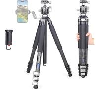 INNOREL Carbon Fiber Tripod GT254CF Professional Compact Portable Tripod for DSLR Camera Lightweight Camera Stand with Low Gravity Center Ball Head Special-Shaped Center Column Max Load 33.1lbs/15kg