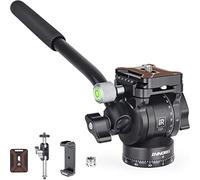 INNOREL F10 Tripod Liquid Head Tilting Metal Camera Video Tripod Head with 2 Arca Swiss Quick Release Plates, Handle, Magic Arm and Phone Clip, Holds up to 4kg