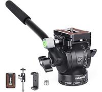 INNOREL F20 Fluid Head, Compact & Portable Tripod Pan Tilting Head with 360°Rotation & Multi-Angle Tilting, Compatible with DSLR, Mirrorless, Compact Video Cameras & Phones, Max Load 11lb/5kg, Black