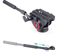 INNOREL H80 Professional Tripod Hydraulic Fluid Drag Head Tilt Head with Two Handles for Digital SLR Camera, Video Camera, Telescope Handle, Max Load 22 lbs / 10kg