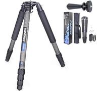 INNOREL NT364C Carbon Fiber Bowl Tripod 160cm/63in, Twist Lock Professional Heavy Duty Camera Tripod Ultra Stable Max Tube 36mm Max Load 25kg, with 75mm Bowl Adapter/Stainless Spikes/Tripod Bag