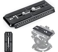 INNOREL Universal Replacement Quick Release Plate 120mm Long 50mm Width QV120 Mount with 1/4" and 3/8" Screws for Manfrotto 501PL Series Video Fluid Head, f60,DSLR Cameras,Camcorders