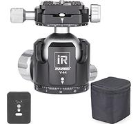 INNOREL V44 Low Profile Tripod Ball Head, Ball Dia φ44mm Max Load 55lb/25kg All Metal CNC Dual 360° Panoramic Shooting Camera Mount with Two 1/4" Arca Swiss Quick Release Plates Storage Bag