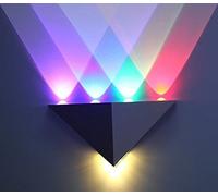 INNORI 5W Led Wall Sconce Lights Aisle light Bedroom Hote Triangle Shape Decorative Lights,Multi-colored light