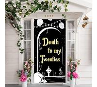 INNORU Death to My Twenties By Banner Decor, Happy 30th Birthday Party Decor, RIP to My 20s Party Photo Booth Backdrop Background Supplies