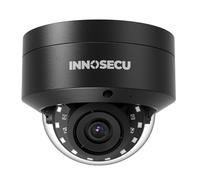 INNOSECU 5MP IP PoE Camera, Outdoor Vandal-Proof IK10 Security Dome Camera, Built-in Mic, 2.8mm Lens Wide Angle 110°, Night Vision 100ft, Human&Vehicle Detection, No PT Supported, IND5GR54A-B (Black)
