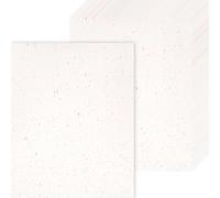 InnoStars 30 Sheets Ivory Card Stock Printer Paper 8.5x11 Heavy Weight Cream Cardstock 300GSM Rose Gold Foil Confetti Flakes Printable Certificate Paper for Card Making, Menus, Stamping, Invitations