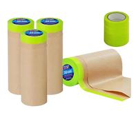 InnoStars Premium Surface Painters Masking Paper 4 Rolls 30cm x 15m, 2in1 painter's masking paper with self-adhesive masking tape for painting and renovations, Come with 4 Rolls Paint Tape