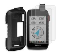 INNOSURE [3 Pack] Silicone Case x1, Matte Tempered Glass Screen Protector 5 Inch x2 for Garmin Montana 700 700i 710 710i 750i 760i, Shockproof, Anti-Static, Non-Slip, Durable, Anti-Glare