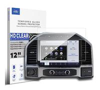 INNOSURE Tempered Glass Glossy Screen Protector Designed for Ford Super Duty F-250 F-350 F-450 2022 2023 Navigation 12 Inch Touchscreen Anti Scratch Anti Fingerprint (HD Clear)