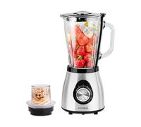 Innoteck Kitchen Pro 5 Speed Blender With 1.5L Glass Jar Plus Coffee Grinder Combo For Smoothie, Juice Mixing And Ice Crush, 500W, Silver