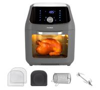 Innoteck Kitchen Pro 16L Digital Air Fryer Oven - With Rotisserie - Multi-Functions Smart Cooker - For Air Frying, Roast, Dehydrate, Bake, Reheat - Non-Slip Feet - Dishwasher Safe Accessories - Grey