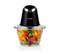 Innoteck 1L Mini Food Chopper With Glass Bowl, 2 Speeds & Stainless Steel Blades 500W